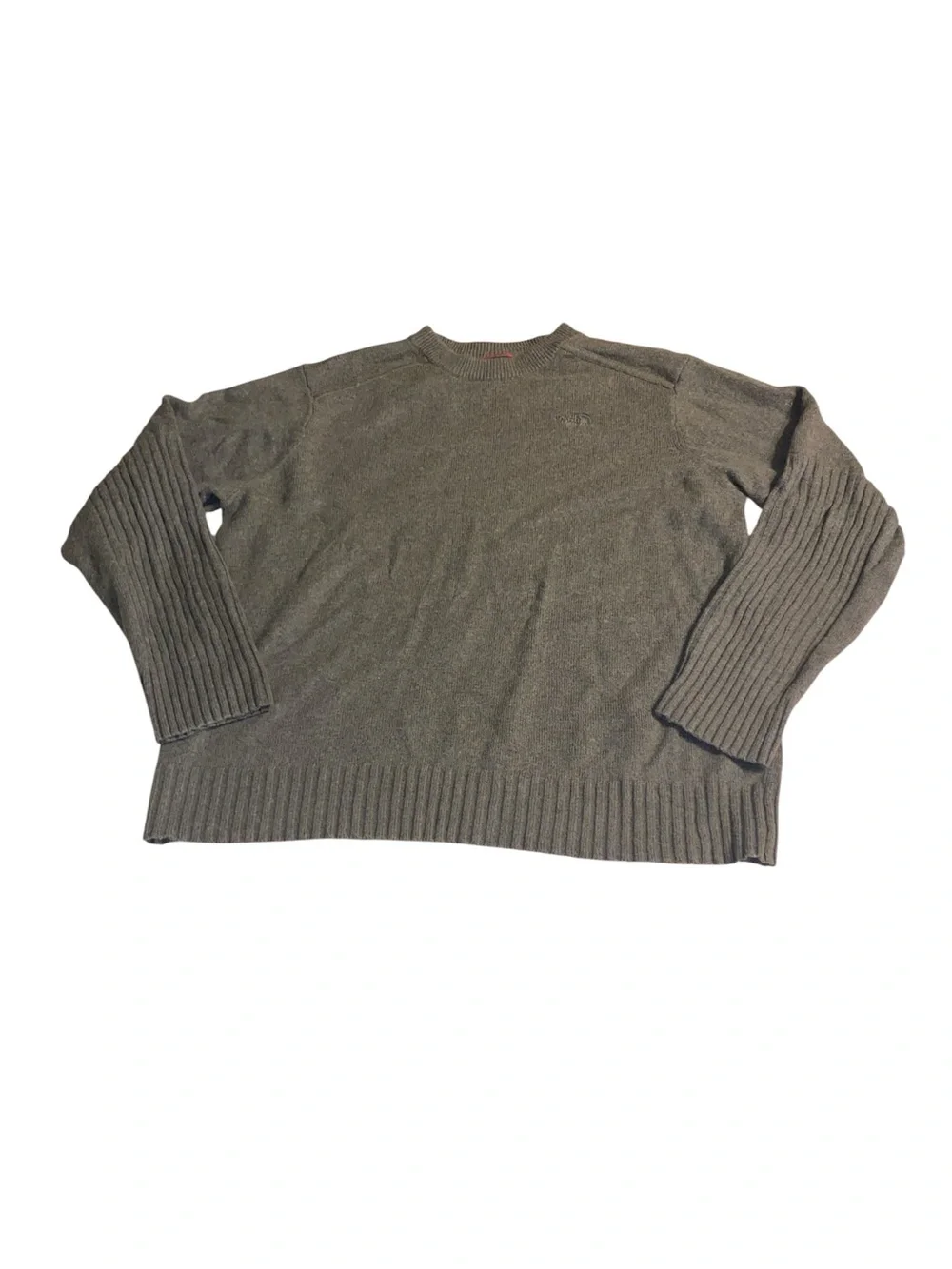 The North Face Brown Crewneck Cotton Wool Pullover Sweater Mens Extra Large